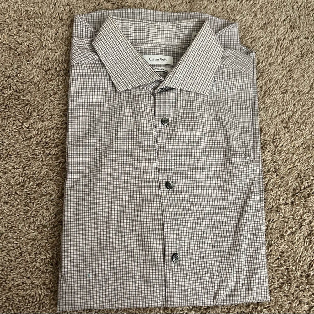 Calvin Klein Men's Slim Fit Plaid Shirt
